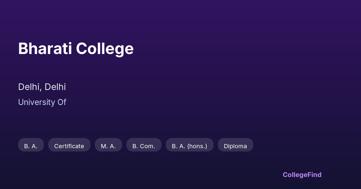 bharati college