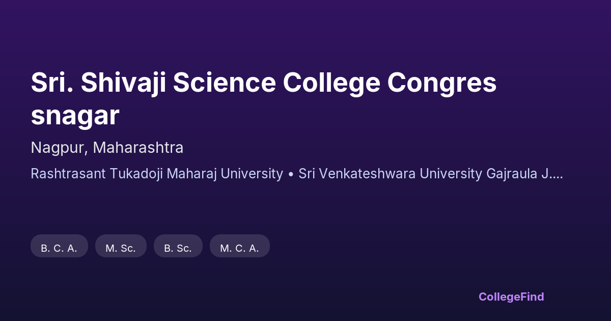 sri. shivaji science college congressnagar