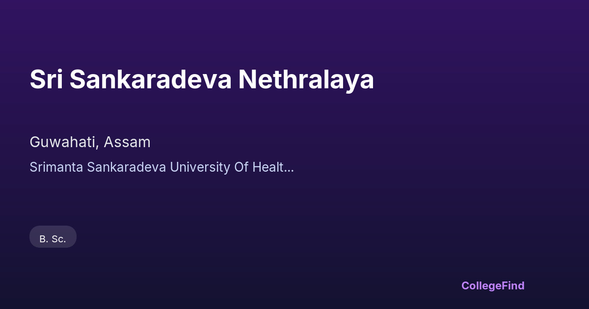 sri sankaradeva nethralaya