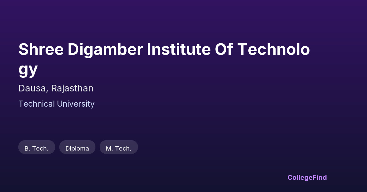 shree digamber institute of technology