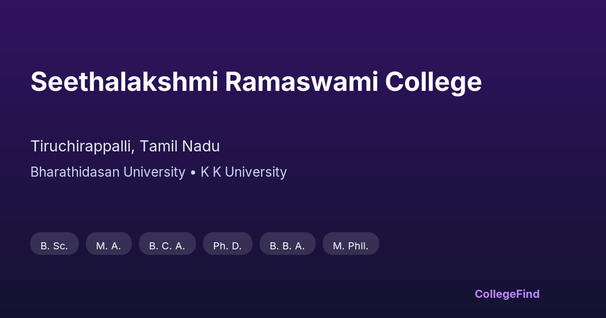 seethalakshmi ramaswami college