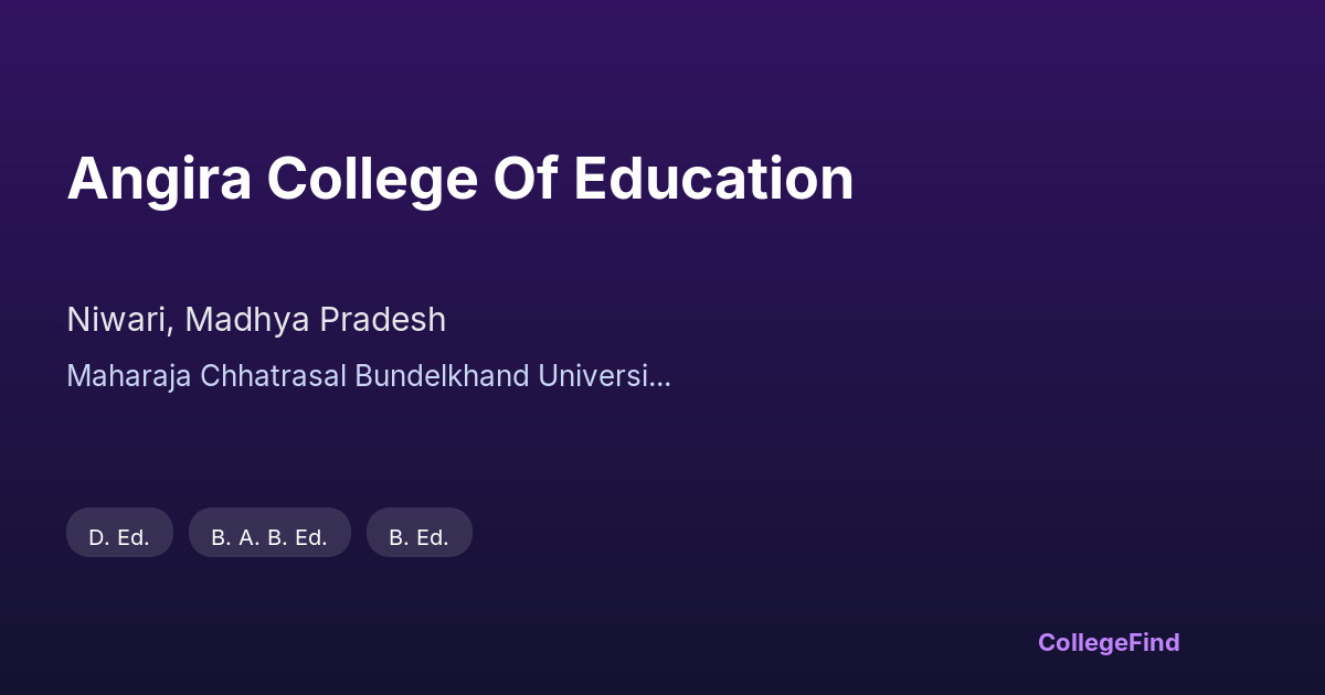 angira college of education