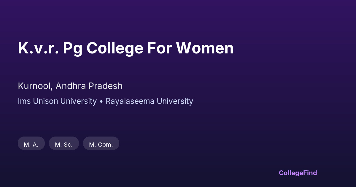 k.v.r. pg college for women