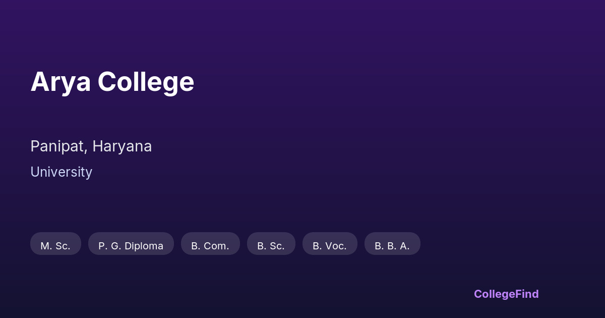 arya college