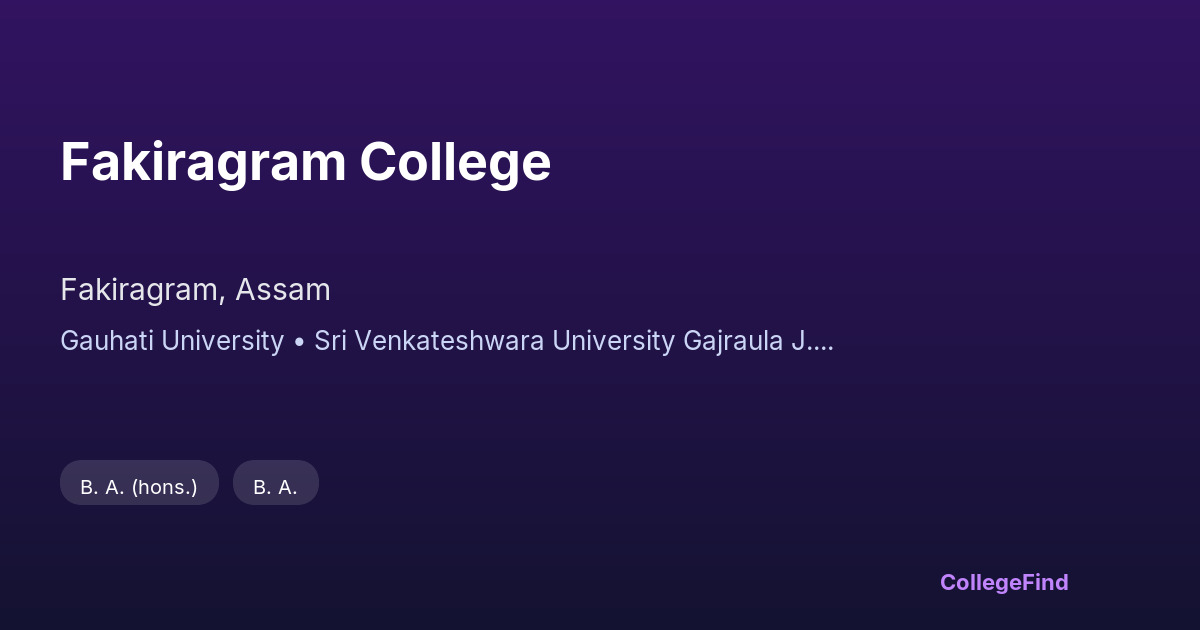 fakiragram college
