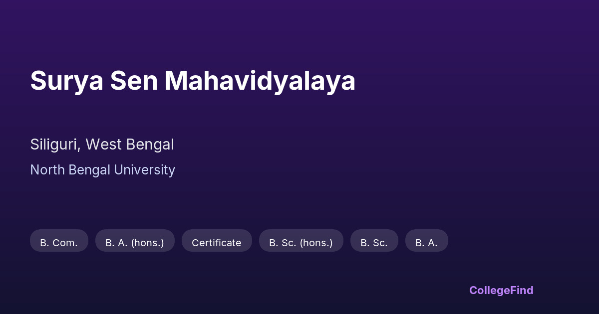 surya sen mahavidyalaya