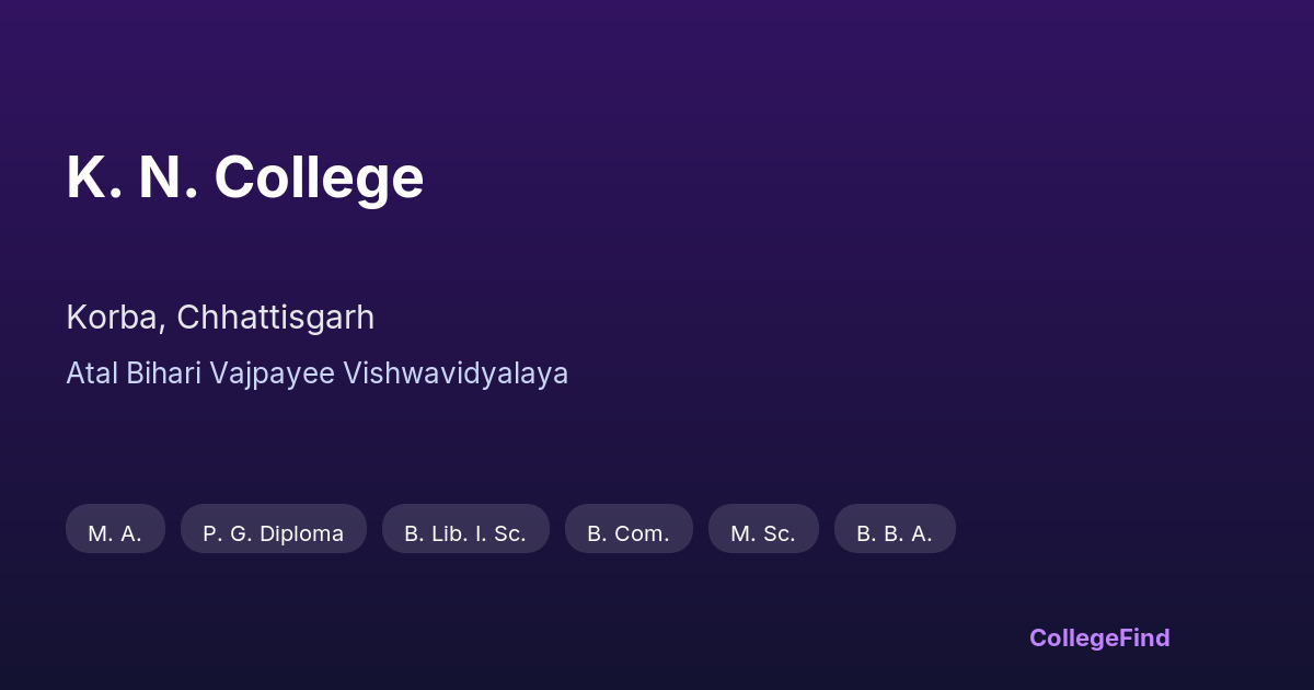 k. n. college