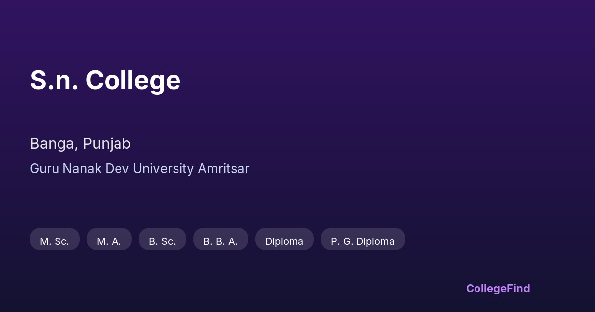 s.n. college