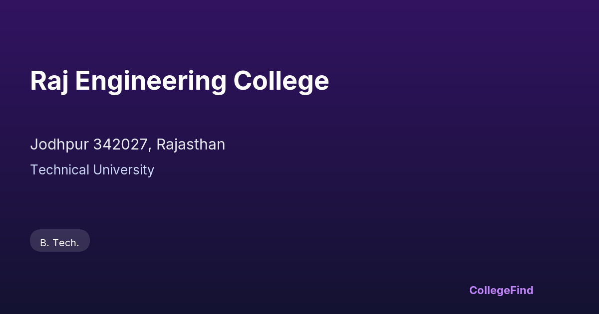 raj engineering college