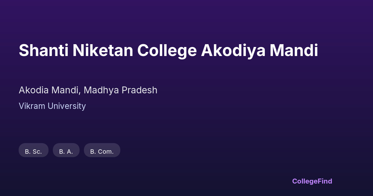 shanti niketan college akodiya mandi