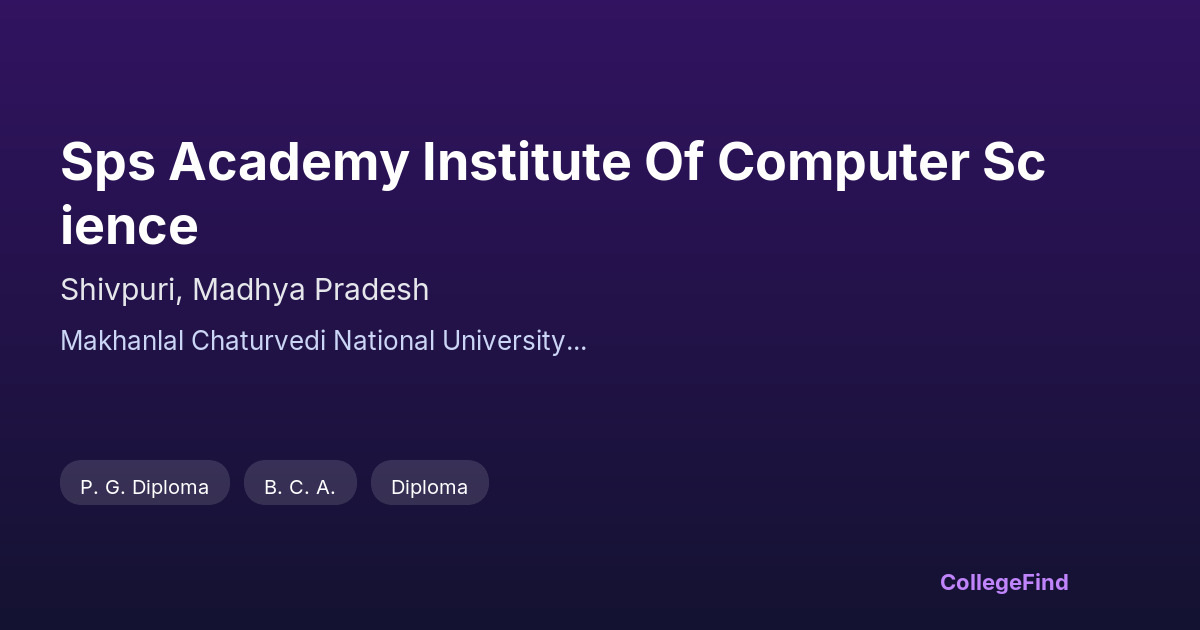 sps academy institute of computer science