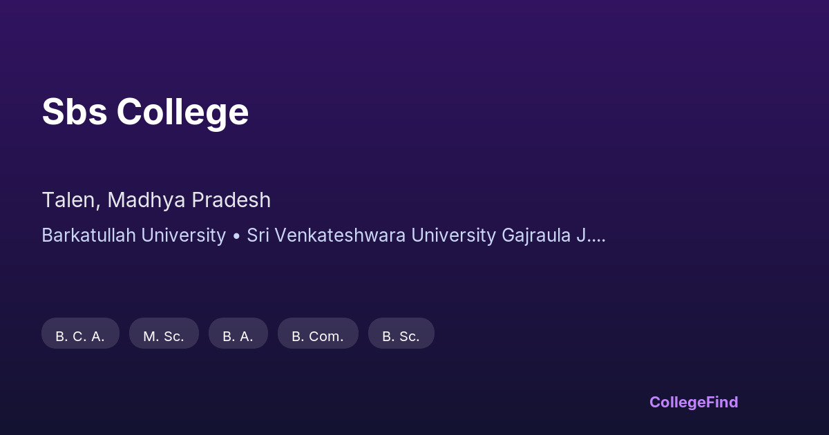 sbs college