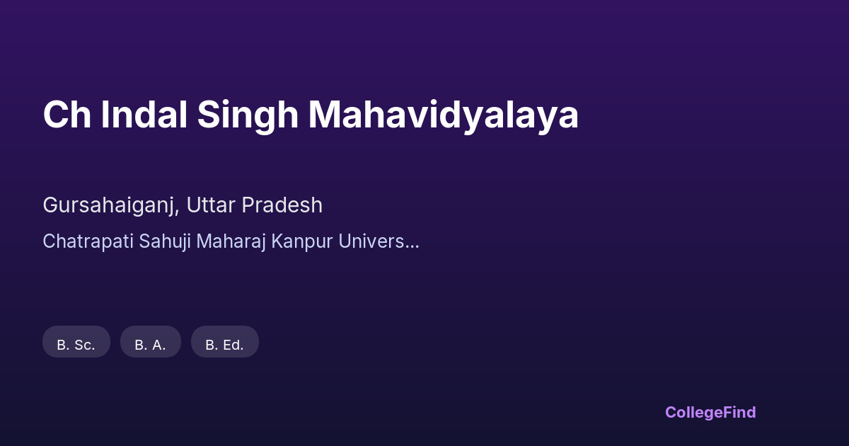 ch indal singh mahavidyalaya