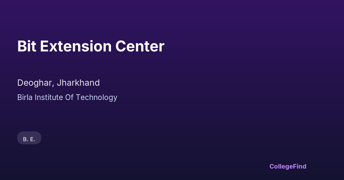 bit extension center
