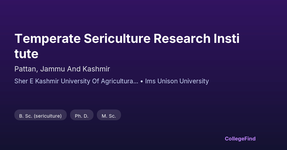 temperate sericulture research institute