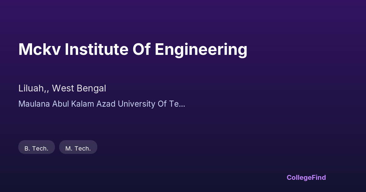 mckv institute of engineering