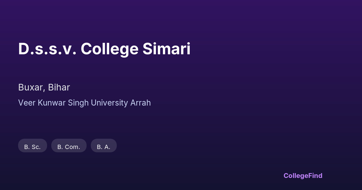 d.s.s.v. college simari