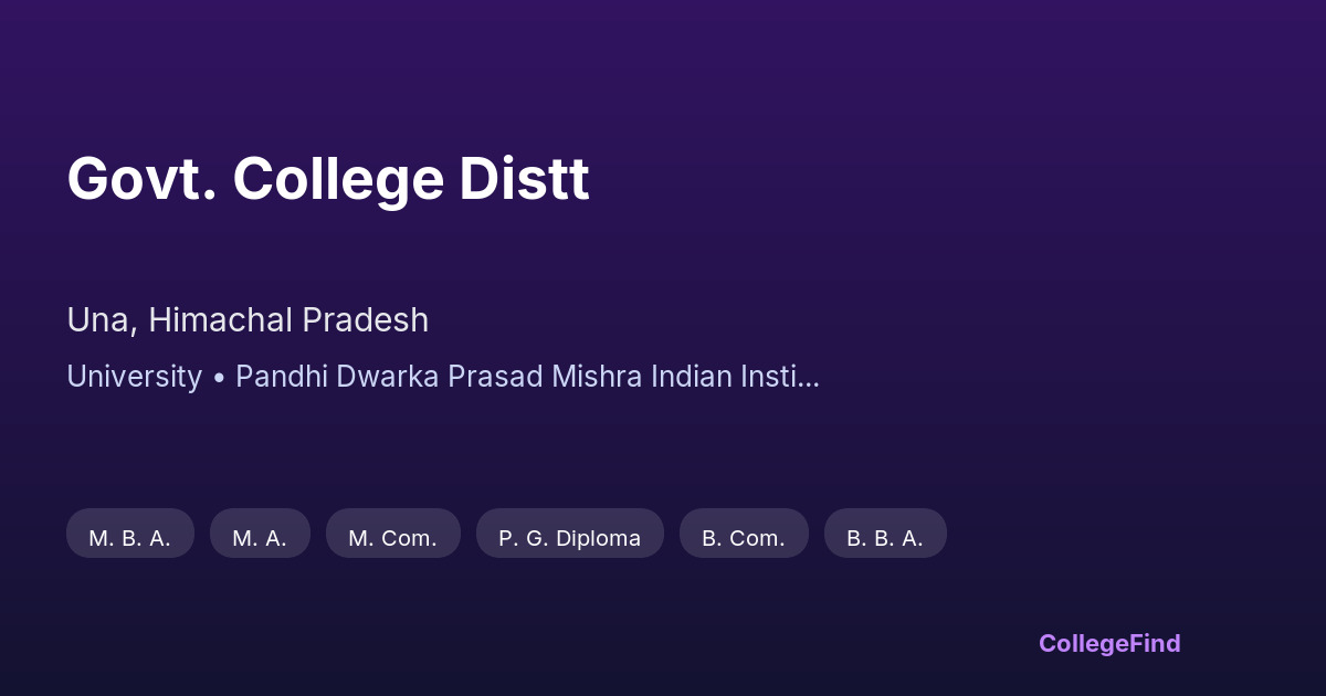 govt. college distt