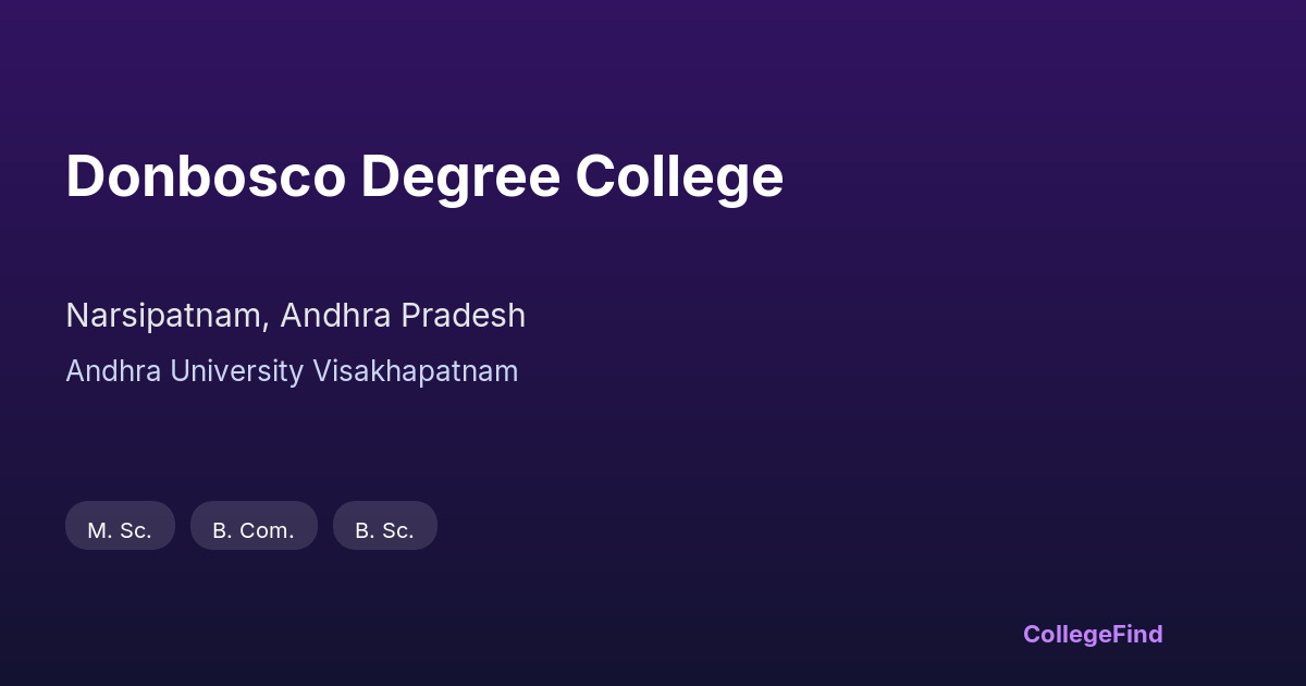 donbosco degree college