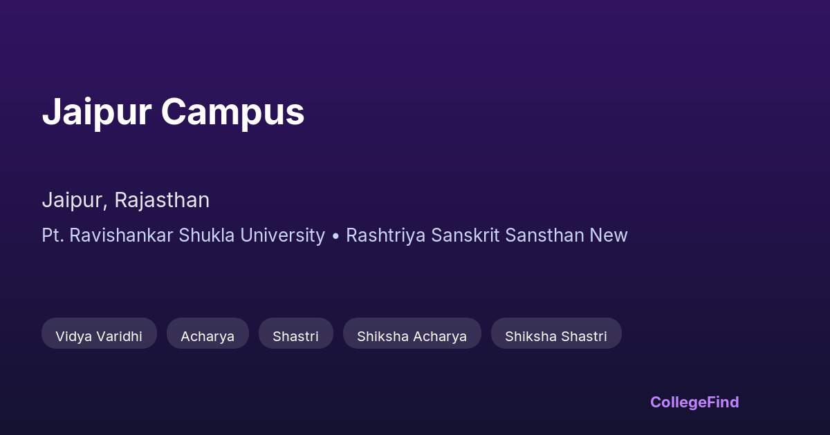 jaipur campus