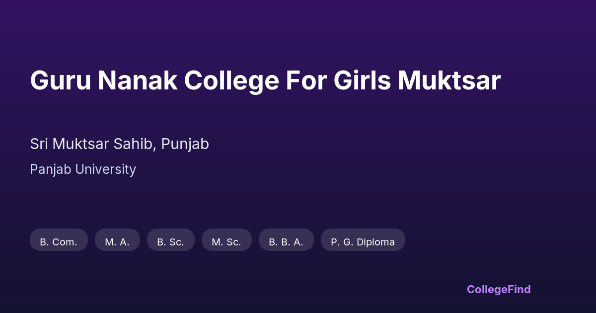 guru nanak college for girls muktsar