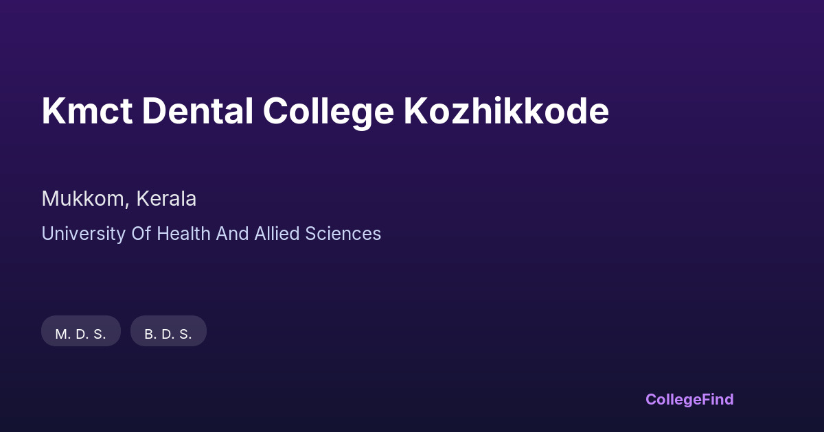 kmct dental college kozhikkode