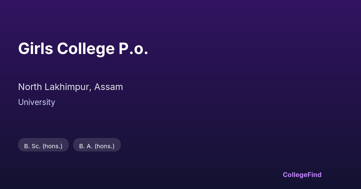 girls college p.o.