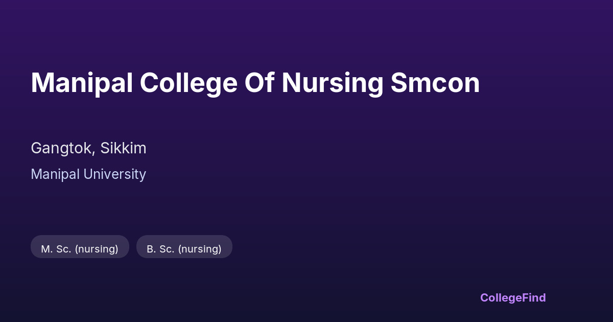 manipal college of nursing smcon