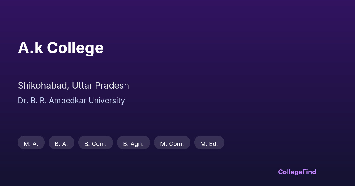 a.k college