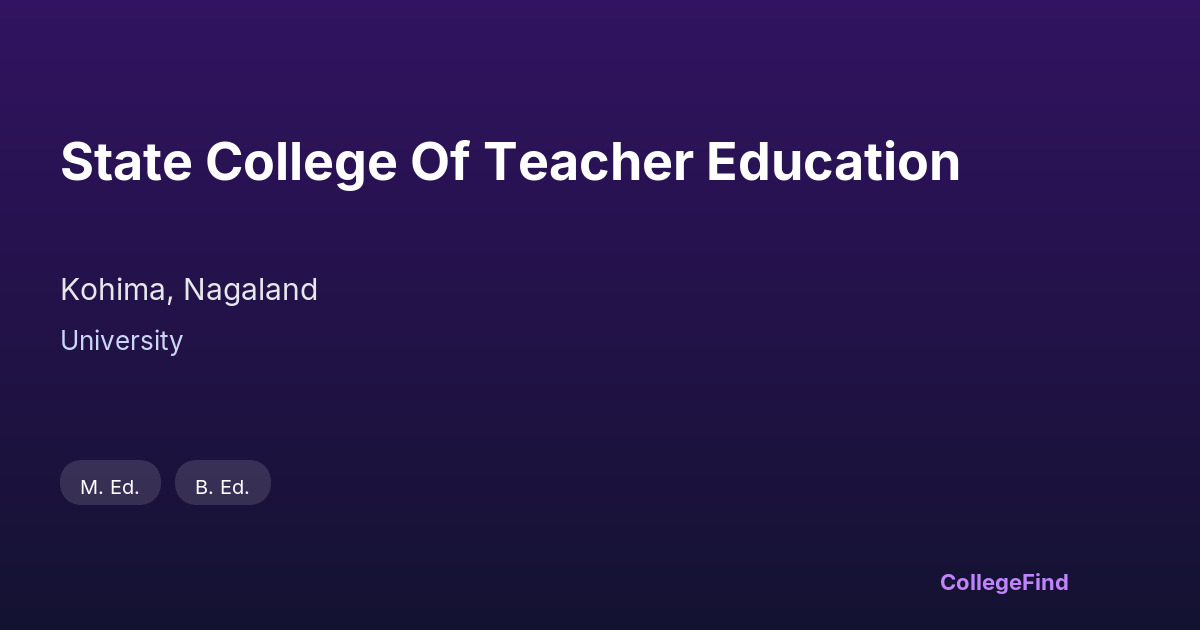 state college of teacher education