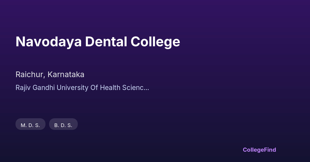 navodaya dental college