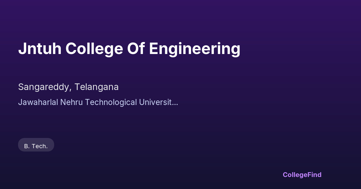 jntuh college of engineering