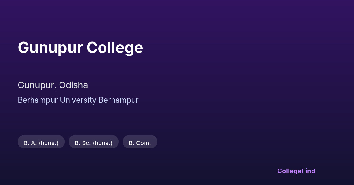 gunupur college