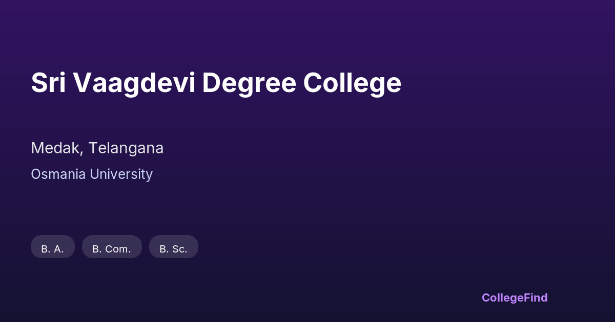sri vaagdevi degree college