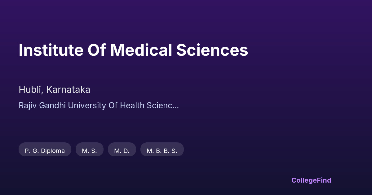institute of medical sciences