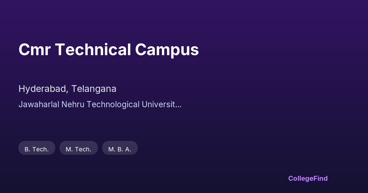 cmr technical campus