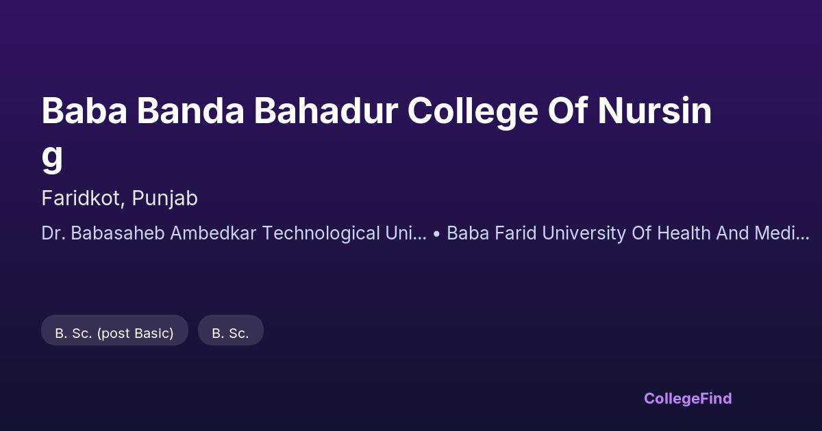 baba banda bahadur college of nursing
