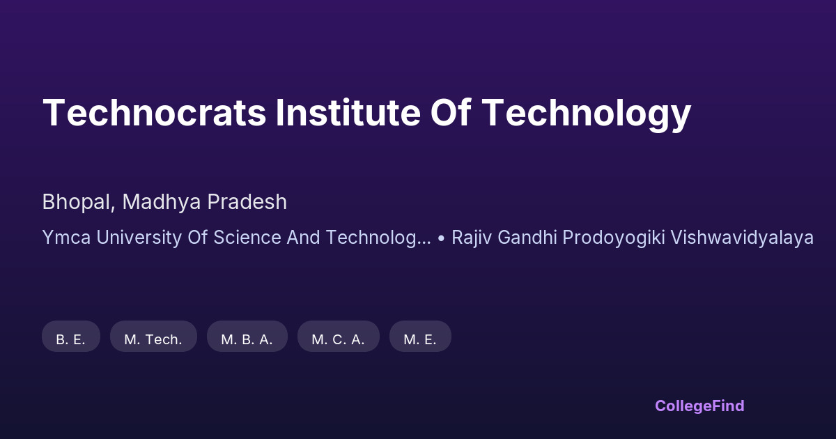 technocrats institute of technology