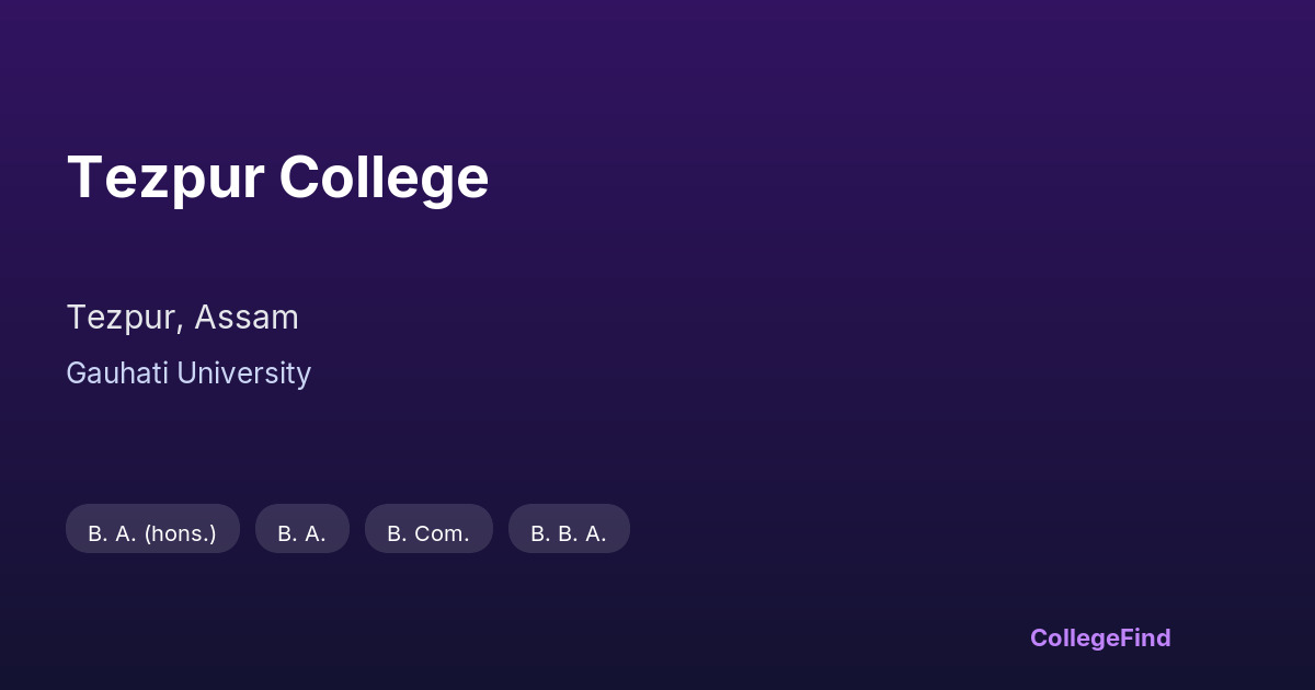 tezpur college