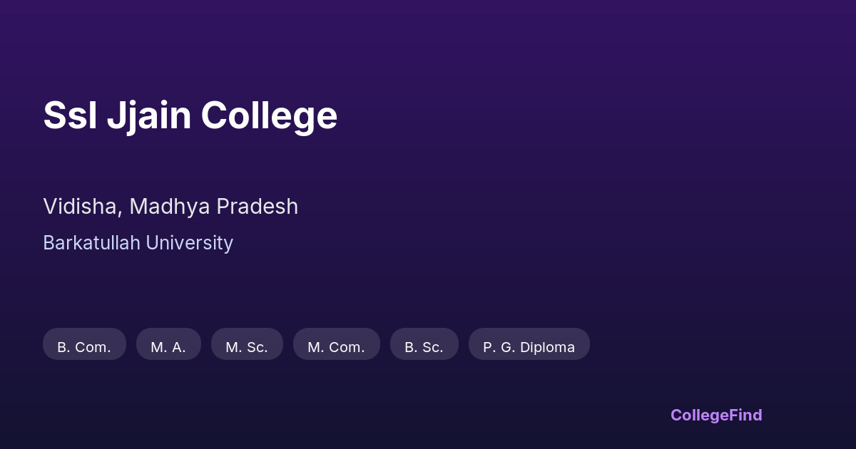 ssl jjain college