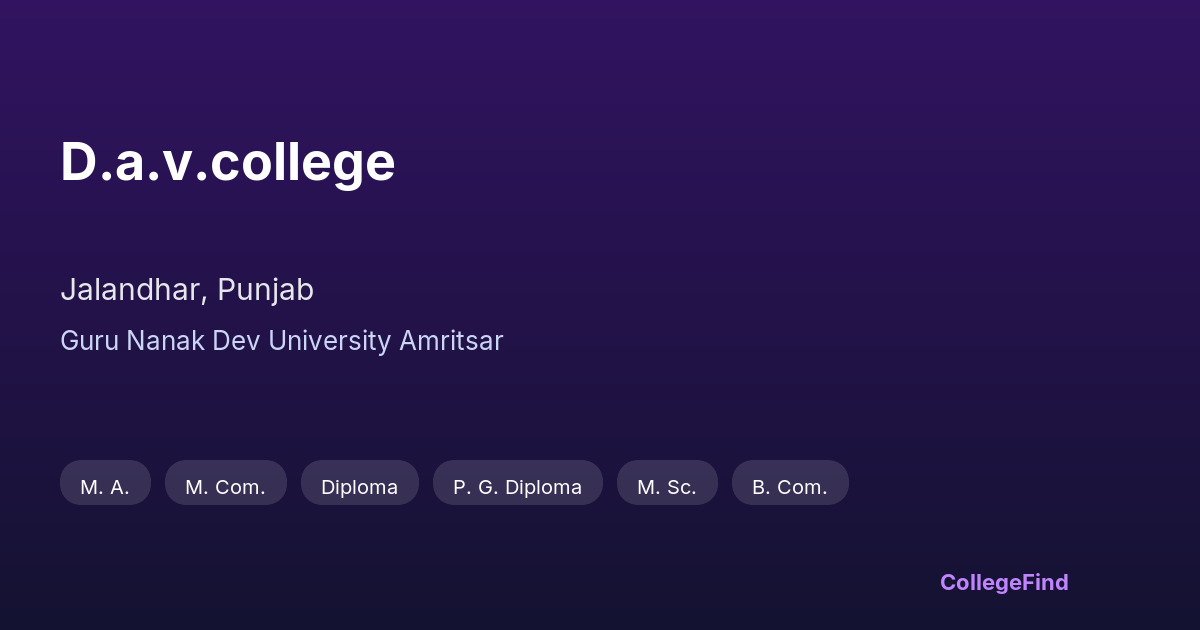 d.a.v.college