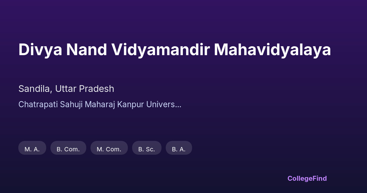 divya nand vidyamandir mahavidyalaya