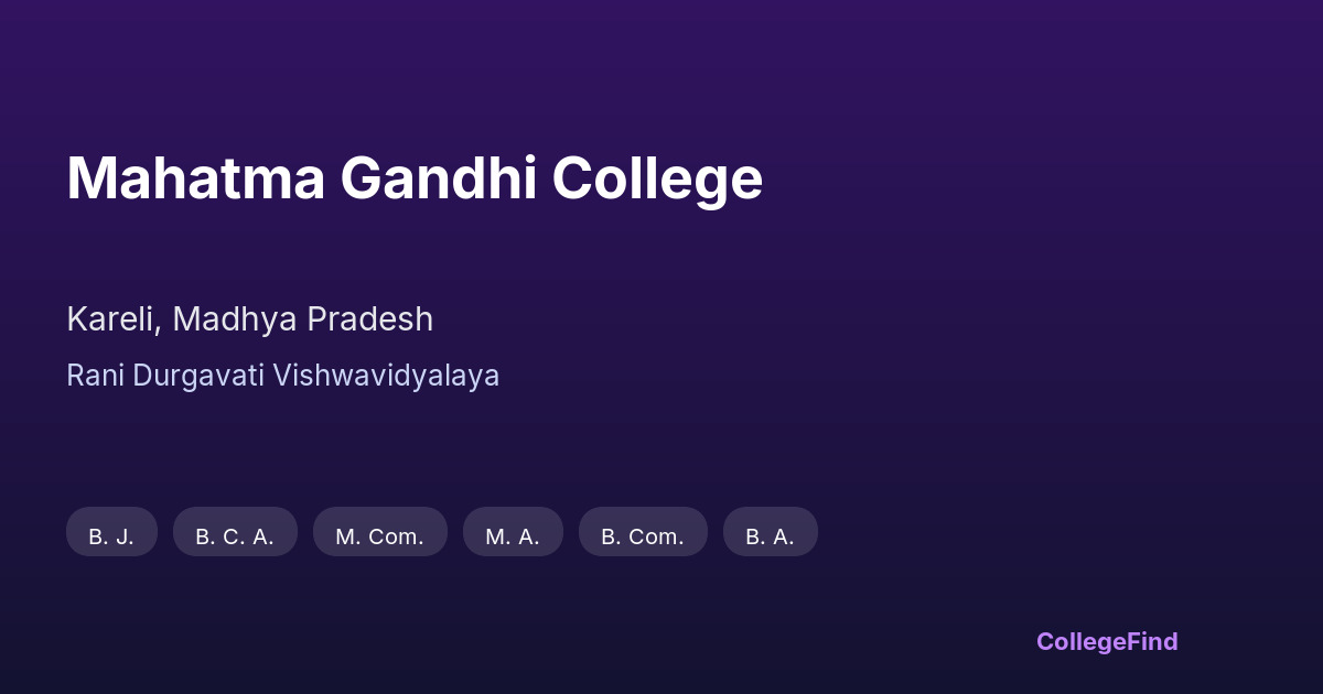 mahatma gandhi college