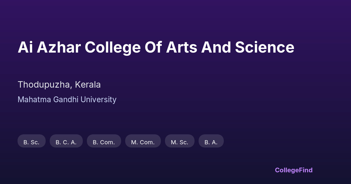 ai azhar college of arts and science