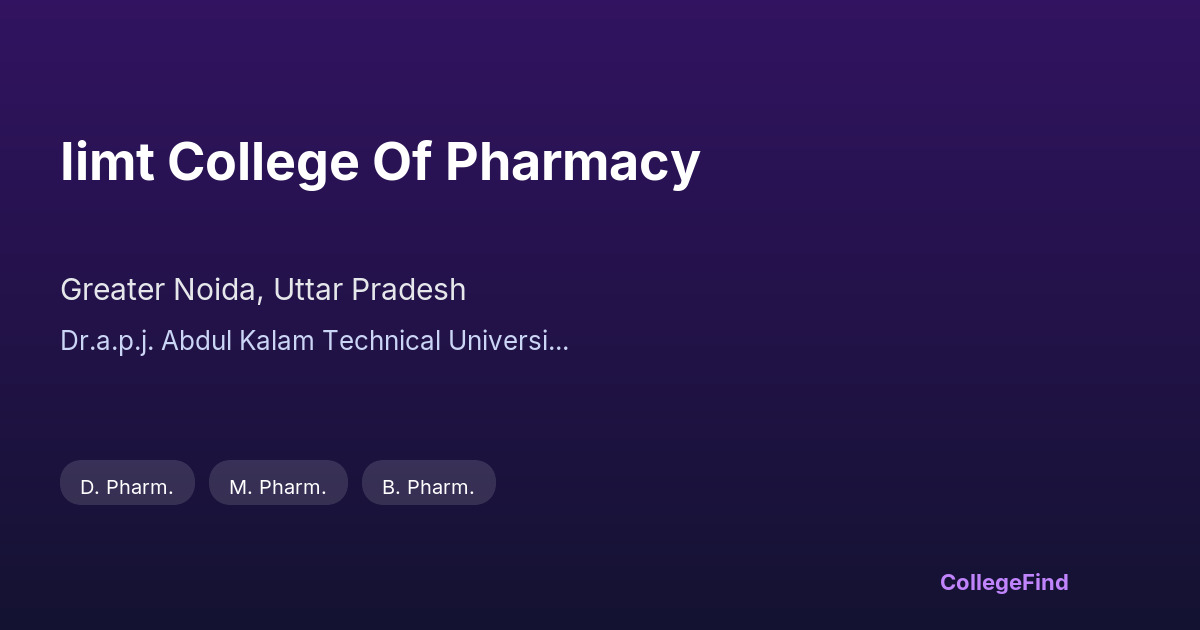 iimt college of pharmacy