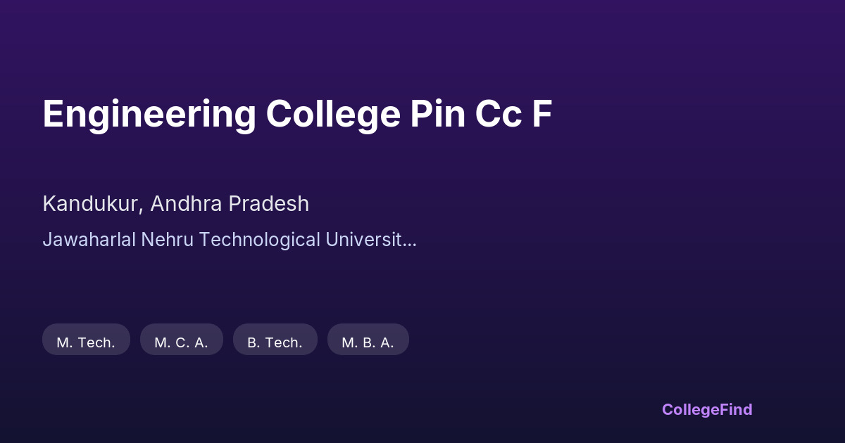 engineering college pin cc f