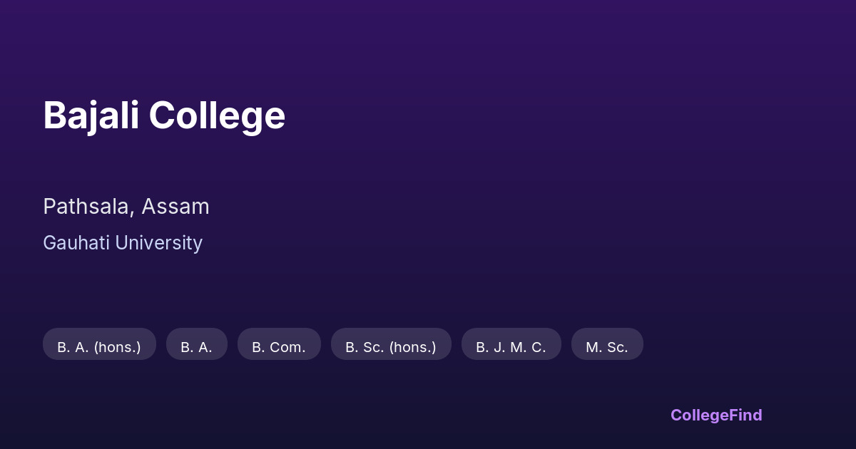 bajali college