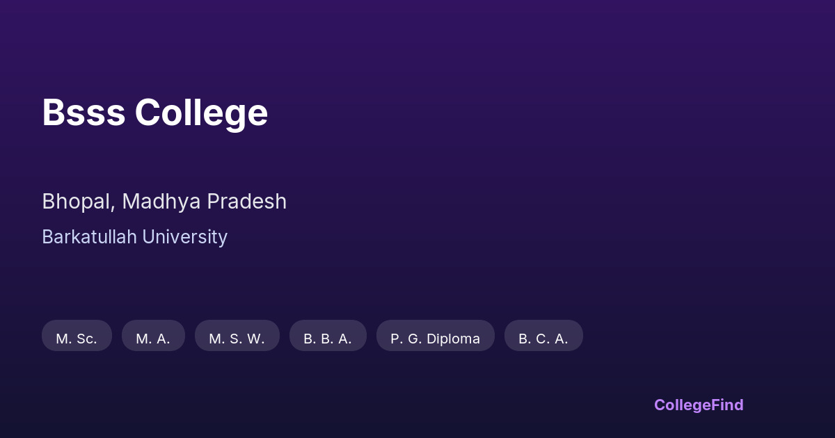 bsss college