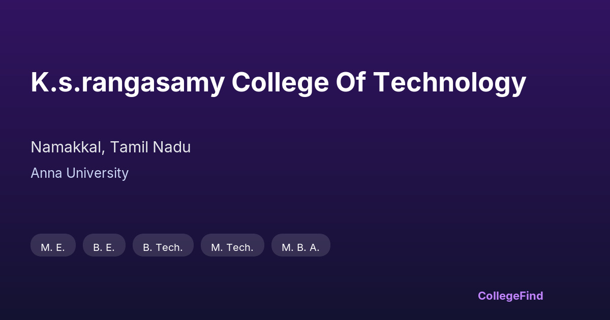 k.s.rangasamy college of technology