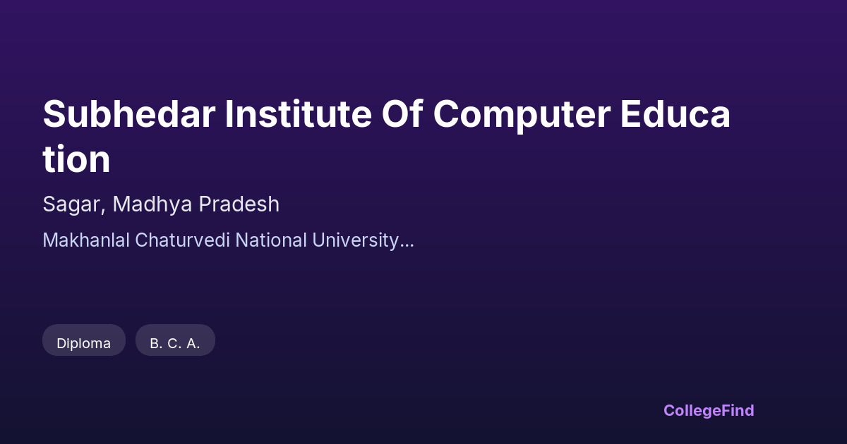 subhedar institute of computer education